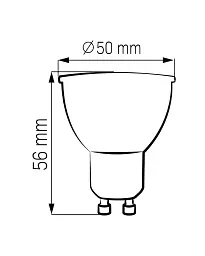 Світлодіодна лампочка Goldlux 328496 GU10 10W 3000K 1000Lm IP20 Біла - мініатюра 2