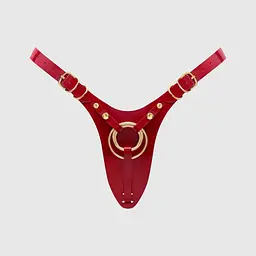 Трусики для страпону Strap-On-Me Leatherette Harness Fabulous - One Size - Red Glossy SX2853 104385