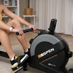 Гребний тренажер Hop-Sport HS-080R Aspen магнітний чорно-золотистий - мініатюра 7