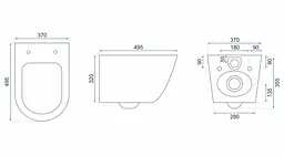Підвісний унітаз Rea Carlos Nature marble REA-C6606, Мармур - мініатюра 7