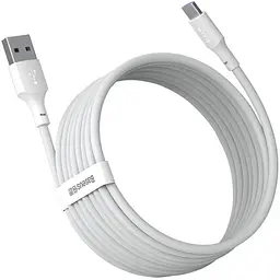 Кабель Baseus Simple Wisdom Cable USB to Type-C Kit 5A 1.5m 2PCS-Set TZCATZJ-02 White - мініатюра 2