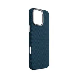 Карбоновый чехол для Apple iPhone 16 Pro Max, LikeCarbon2 MagCase, синий, тонкий защитный чехол-панель из поликарбоната с магнитами N52, MagSafe, противоударный, совместим с беспроводной зарядкой, приподнятые края для защиты камеры, ArmorStandart (ARM88593) - мініатюра 3