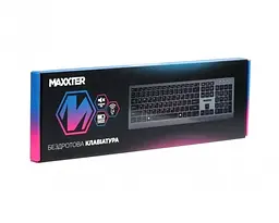Клавіатура бездротова KBW-01G-UA, Black/Grey, USB 2.4GHz, 104 кнопки, акумулятор 400 mAh Maxxter teh0020624 - мініатюра 5