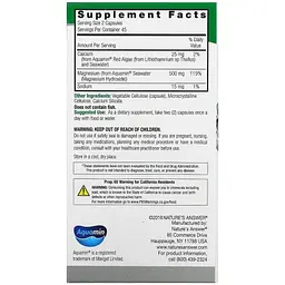 Магній Nature's Answer Marine Based Magnesium 500 мг 90 вегетаріанських капсул - мініатюра 3