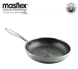 Індукційна сковорода з нержавіючої сталі Masflex Honeycomb SS-P30 28 см антипригарне покриття у вигляді сот - мініатюра 3