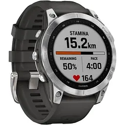 Смарт-годинник Garmin Fenix 7 Silver with Graphite Band (010-02540-00/01)