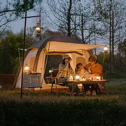 Намет тримісний надувний для кемпінгу Naturehike (CNH23ZP12002) бежевий - мініатюра 9