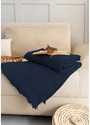 Плед-покривало Cotton SARRA бавовна темно-синій євро 200х230 см TC303376073 - мініатюра 2