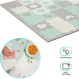 Килимок-пазл Kinderkraft Luno Shapes Mint 30 елементів (KPLUSH00MIN0000) - мініатюра 9