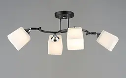 Люстра стельова Sirius B N6106/4 BK+CR з поворотнім механізмом