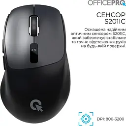 Миша OfficePro M398B Silent Click Wireless Black [161156] - мініатюра 10