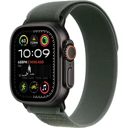 Смарт-годинник Apple Watch Ultra 2 49mm Black Titanium Case with Green Trail Loop S/M (MYTJ3+MYQ33) [114886]