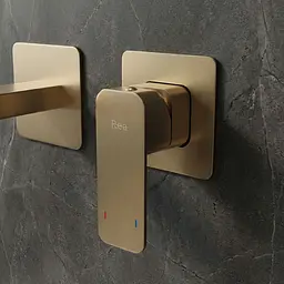Змішувач для умивальника Rea Arlo + BOX прихованого монтажу brushed gold REA-B5611 - мініатюра 2