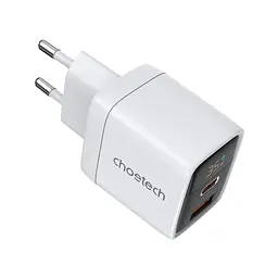 Мережевий зарядний пристрій Choetech PD6052 PD35W GAN A+C White (43-00128) - мініатюра 2