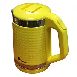 Електричний чайник дисковий жовтий 2 літри Domotec MS-5027 2000W - мініатюра 4