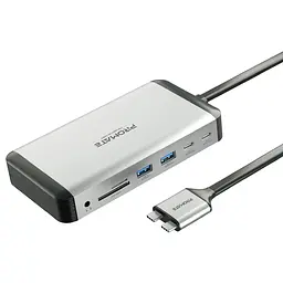 USB-Хаб Promate USB Хаб на 13 портів (versahub-mst.grey)