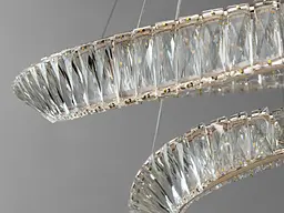 Люстра світлодіодна Diasha 548/800+500G 140W, кришталева, золота, діаметр 80 см, розкішний стиль для дому - мініатюра 4