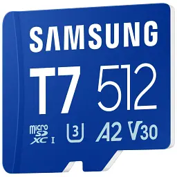 Карта пам'яті Samsung 512GB microSDXC class 10 UHS-I U3 V30 A2 T7 (MB-MB512T/WW) - мініатюра 3