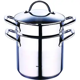 Каструля для пасти з кришкою Bergner Gourmet 5 л (3 предмета) (BG-6520)