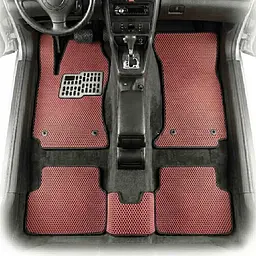 Килимки в салон EVA для Audi A4 B5 1994-2001 з підп'ятником Червоні 5 шт