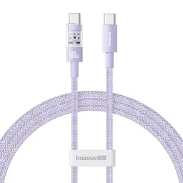 Дата кабель Baseus Gem Fast Charging Type-C to Type-C 100W (1m) (P10373000111) Nebula Purple