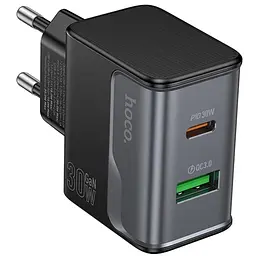 МЗП Hoco CS73A Star Speed PD30W+QC3.0 (1USB-A/1C) Midnight Black - мініатюра 2
