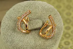 Сережки Xuping Jewelry Символ 1,8 см золотисті - мініатюра 4