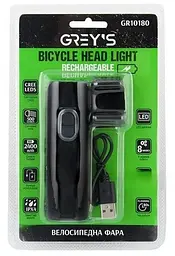 Велосипедна фара Grey's LED 2xCree 8 режимів 500 lm 2400 mAh (GR10180) - мініатюра 2