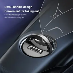 Адаптер автомобільний BASEUS Tiny Star Mini PPS Car Charge Type-C Port 30 W (VCHX-B04) бордовий - мініатюра 8