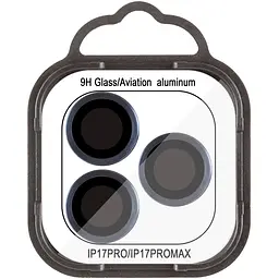 Захисне скло Metal Classic на камеру (у упак.) для Apple iPhone 17 Pro (6.3) / 17 Pro Max (6.9) Синій / Dark Blue - мініатюра 2