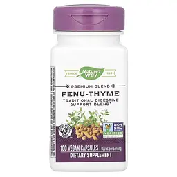 Пажитник і чебрець Nature's Way Fenu-Thyme, 100 вегакапсул для підтримки дихальної системи