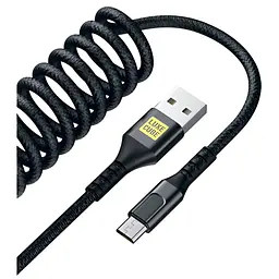 Кабель Luxe Cube Dynamic USB - micro USB (M/M), 1.5 м, Black (4446689101236) - мініатюра 3