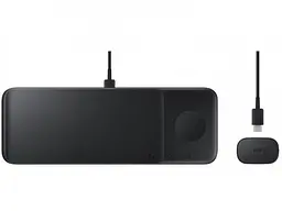 Бездротовий зарядний пристрій Samsung EP-P6300 3 in 1 чорний (EP-P6300TBEGEEU) - мініатюра 2