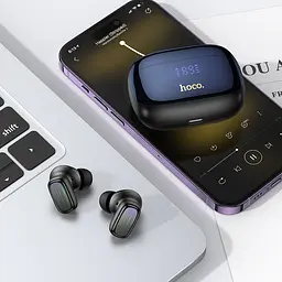 Бездротові навушники Hoco EQ20 Rhyme true wireless ANC+ENC noise reduction BT headset, BT5.4, 40mAh, 400mAh, 6-7h, black - мініатюра 5