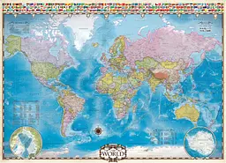 Пазл EuroGraphics Мапа світу, 1000 елементів (6000-0557) - мініатюра 2