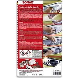 Набір для полірування пластикових фар Sonax Headlight Restoration Kit - мініатюра 2