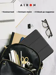 Чехол AIRON Premium для Lenovo Tab M8 4th Gen (TB-300FU) с защитной пленкой и салфеткой black - мініатюра 10