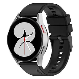Ремінець для Samsung Galaxy Watch 4 40mm - чорний ширина кріплення 20мм силікон Watchbands GT (W45-3WB87145775) - мініатюра 2