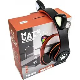 Бездротові дитячі навушники CAT EAR YW-018 з котячими вушками з підсвічуванням MP3 - мініатюра 3