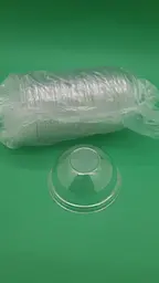 Купольна кришка до склянки, PET, 50 штук, купольна форма, без отвору, для холодних напоїв і коктейлів - мініатюра 2
