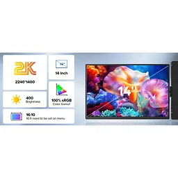 Портативний монітор UPERFECT 14` 2K Triple with 360° [116434] - мініатюра 9