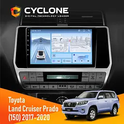 Штатна магнітола Toyota Land Cruiser Prado 150 2017-2020 Cyclone C10-012 4x64 DSP 4G Cyclone (НФ-00008080)