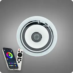 Люстра світлодіодна 517 Dlight RGB з пультом і колонкою 80Вт Білий (02144) - мініатюра 9