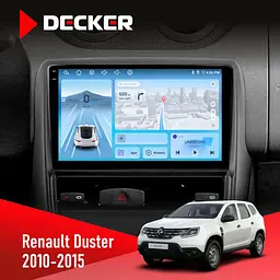 Штатна магнітола Renault Duster 2010-2015 Decker D9-010 6x128, DSP, 4G, 2K Decker (НФ-00004776)