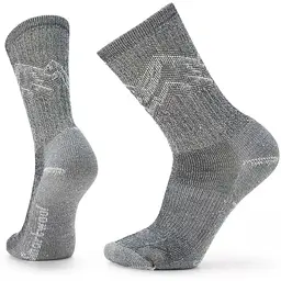 Шкарпетки Smartwool Classic Hike Light Cushion Mountain Pattern Crew Grey XL Smart Wool (1033-SW SW001644.001-XL)