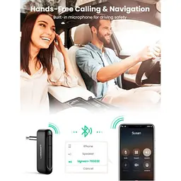 Бездротовий аудіо приймач Bluetooth 5.0 ресивер Ugreen CM276 для автомобіля - мініатюра 6