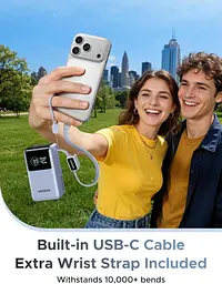 Павербанк з вбудованим кабелем Ugreen PB834 10000 мАг 55W з шкидкою зарядкою та цифровим LED дисплеєм - мініатюра 5