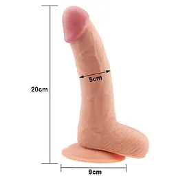 Фалоімітатор LoveToy The Ultra Soft Dude 20 см тілесний - мініатюра 7