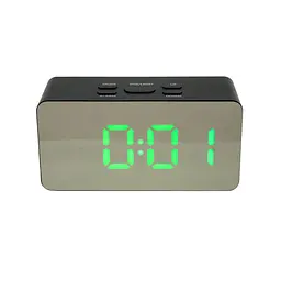 Годинник настільний електронний LED Mirror Clock DS-3658L дзеркальний годинник із термометром і будильником - мініатюра 7