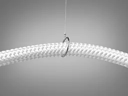 Люстра стельова LED Diasha 9610-1500BHR Мотузка, 17W, чорний хром, сучасний стиль для коридору, вітальні, спальні, кухні - мініатюра 4